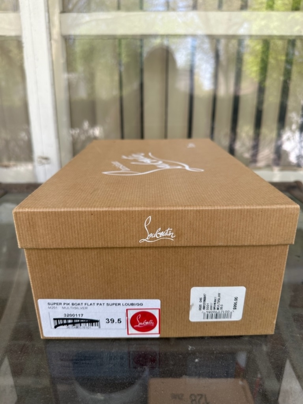 Christian Louboutin Kraft Brown Shoe Box with White Logo